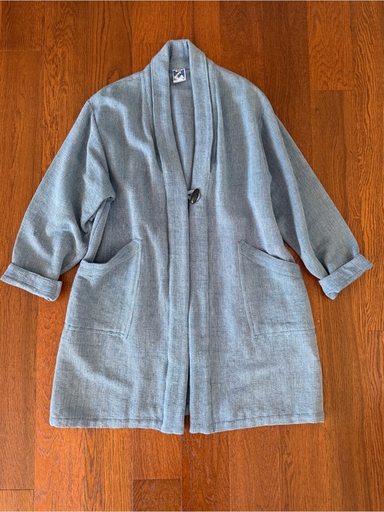 Vintage Jackets & Blazers - Vintage Cheppu Coat Made in Nepal Woven Cotton Coat Free Size